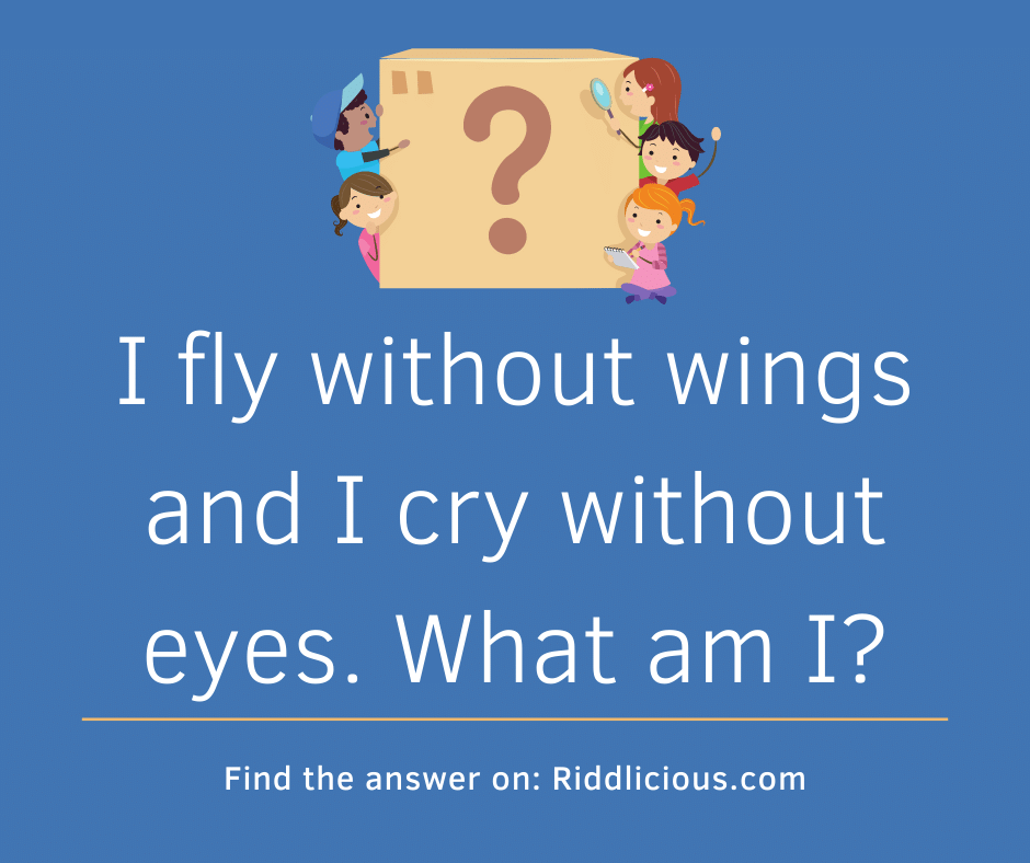 Riddle: I fly without wings and I cry without eyes. What am I?