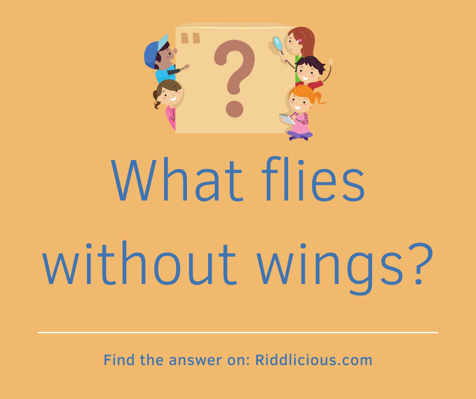 Riddle: What flies without wings?