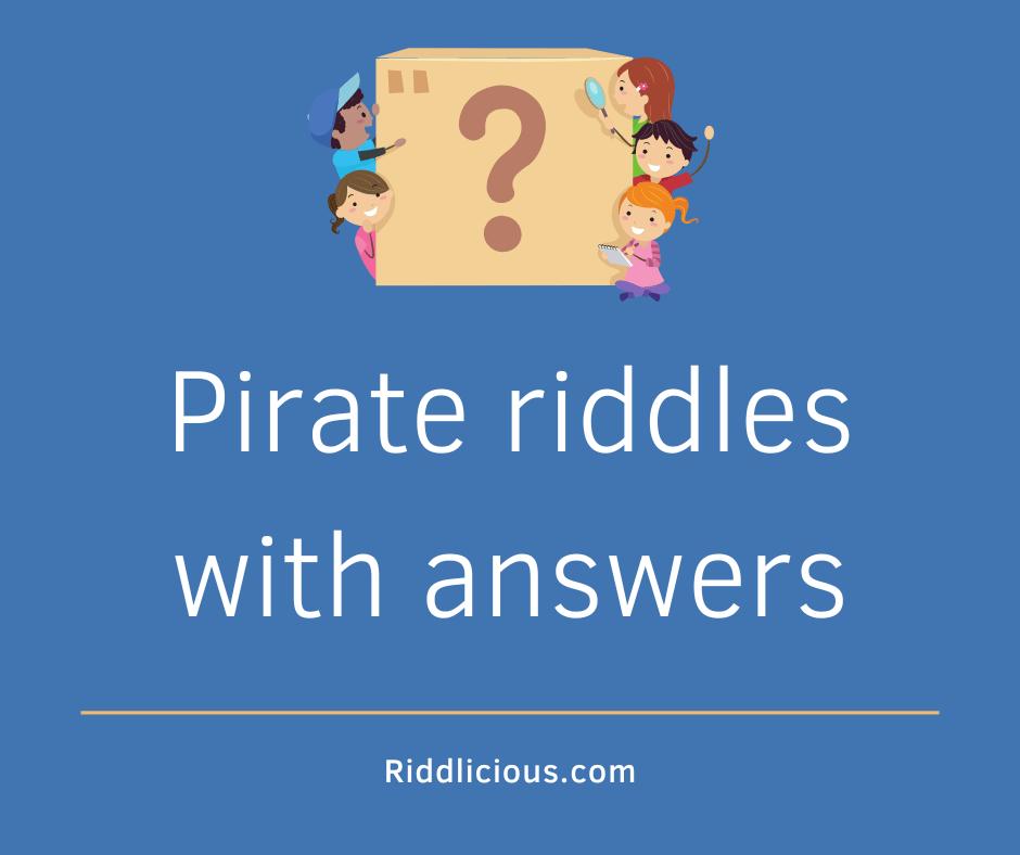 Featured image for a page of fun pirate riddles with answers.