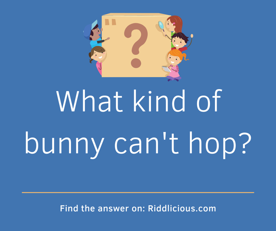 Riddle: What kind of bunny can't hop?
