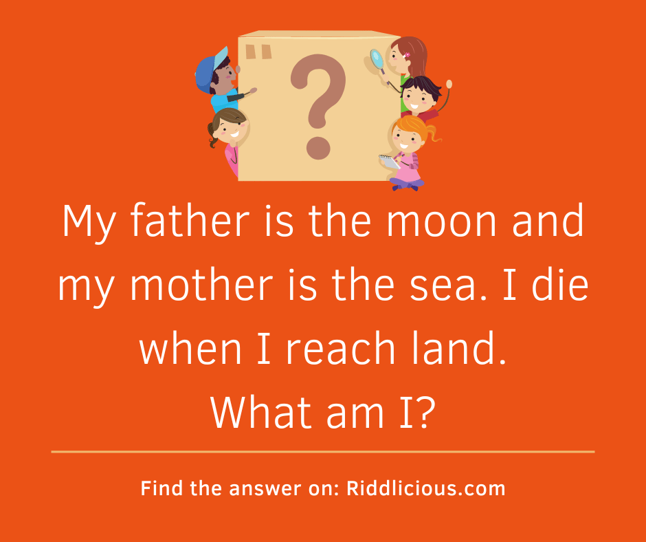 Riddle: My father is the moon and my mother is the sea. I die when I reach land. What am I?