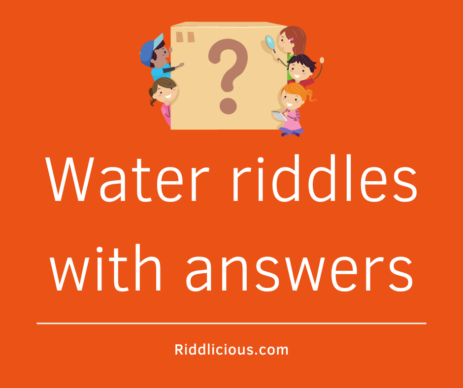 Featured image for a page of fun water riddles with answers.