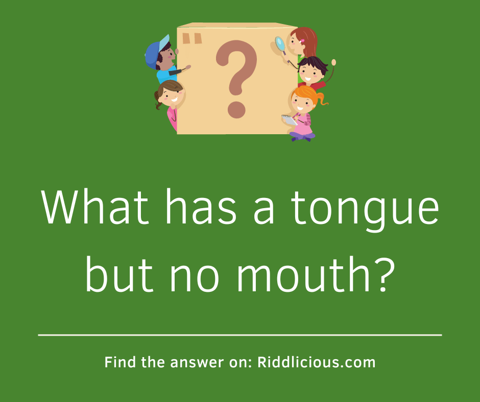 Riddle: What has a tongue but no mouth?