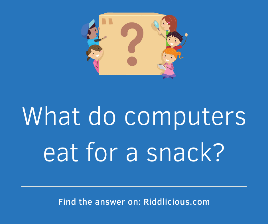 Riddle: What do computers eat for a snack?