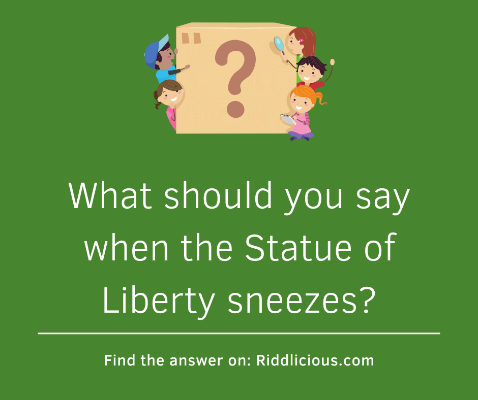 Riddle: What should you say when the Statue of Liberty sneezes?