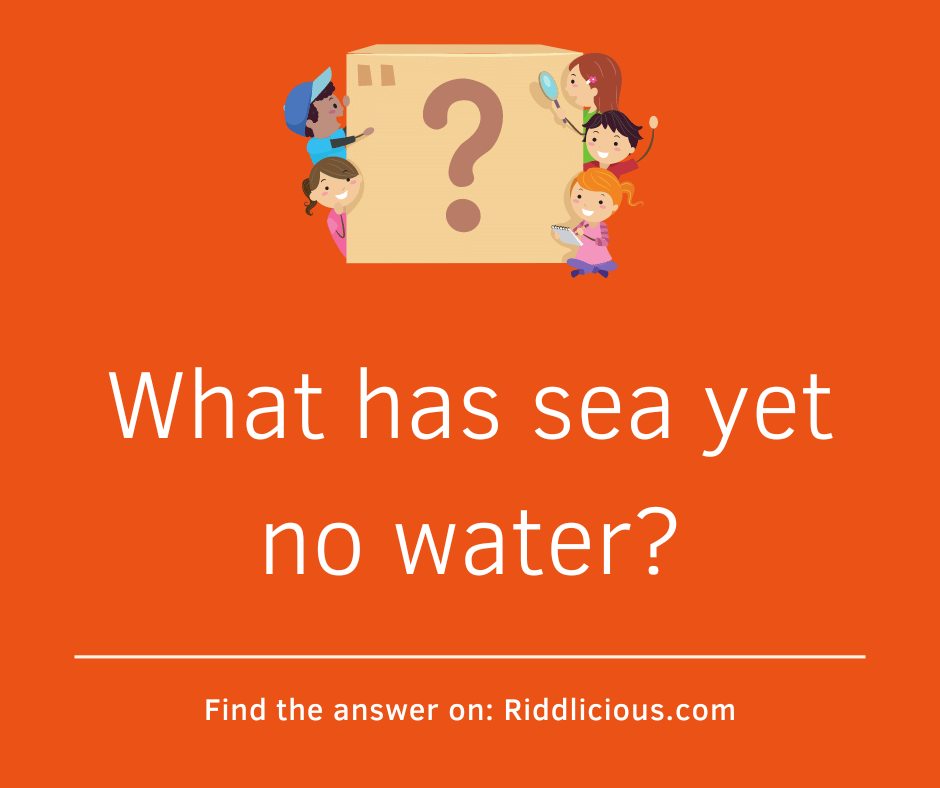 Riddle: What has sea yet no water?