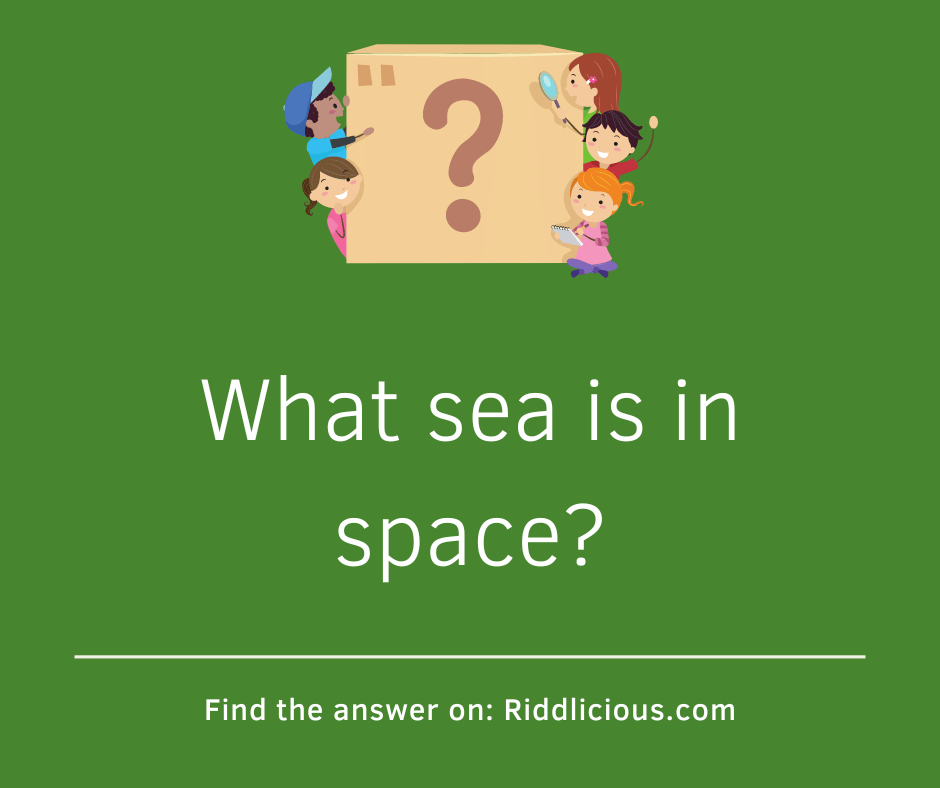Riddle: What sea is in space?